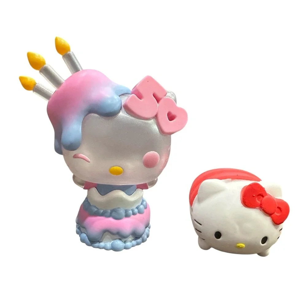 Hello‎ Kitty 50th Anniversary Vinyl Figure Notebook Bag Clips Lot